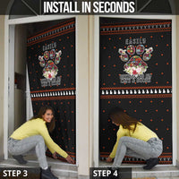 Cat And Books Christmas Door Cover Xmas Holiday Patterns - Wonder Print Shop