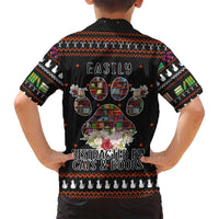 Cat And Books Christmas Family Matching Long Sleeve Bodycon Dress and Hawaiian Shirt Xmas Holiday Patterns - Wonder Print Shop
