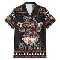 Cat And Books Christmas Family Matching Mermaid Dress and Hawaiian Shirt Xmas Holiday Patterns - Wonder Print Shop