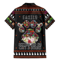 Cat And Books Christmas Family Matching Mermaid Dress and Hawaiian Shirt Xmas Holiday Patterns - Wonder Print Shop