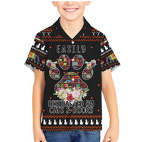 Cat And Books Christmas Family Matching Mermaid Dress and Hawaiian Shirt Xmas Holiday Patterns - Wonder Print Shop