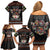 Cat And Books Christmas Family Matching Off Shoulder Short Dress and Hawaiian Shirt Xmas Holiday Patterns - Wonder Print Shop
