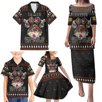 Cat And Books Christmas Family Matching Puletasi and Hawaiian Shirt Xmas Holiday Patterns - Wonder Print Shop
