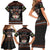 Cat And Books Christmas Family Matching Short Sleeve Bodycon Dress and Hawaiian Shirt Xmas Holiday Patterns - Wonder Print Shop