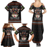 Cat And Books Christmas Family Matching Summer Maxi Dress and Hawaiian Shirt Xmas Holiday Patterns - Wonder Print Shop