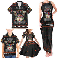 Cat And Books Christmas Family Matching Tank Maxi Dress and Hawaiian Shirt Xmas Holiday Patterns - Wonder Print Shop