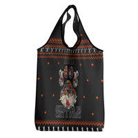 Cat And Books Christmas Grocery Bag Xmas Holiday Patterns - Wonder Print Shop