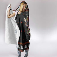 Cat And Books Christmas Hooded Blanket Xmas Holiday Patterns - Wonder Print Shop