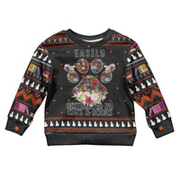 Cat And Books Christmas Kid Ugly Christmas Sweater Xmas Holiday Patterns - Wonder Print Shop