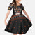 Cat And Books Christmas Kid Short Sleeve Dress Xmas Holiday Patterns - Wonder Print Shop