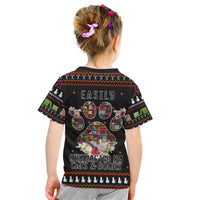 Cat And Books Christmas Kid T Shirt Xmas Holiday Patterns - Wonder Print Shop
