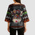 Cat And Books Christmas Kimono Sleeve Blouse Xmas Holiday Patterns - Wonder Print Shop