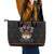 Cat And Books Christmas Leather Tote Bag Xmas Holiday Patterns - Wonder Print Shop
