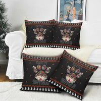 Cat And Books Christmas Pillow Cover Xmas Holiday Patterns - Wonder Print Shop