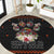 Cat And Books Christmas Round Carpet Xmas Holiday Patterns - Wonder Print Shop