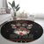Cat And Books Christmas Round Carpet Xmas Holiday Patterns - Wonder Print Shop