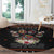 Cat And Books Christmas Round Carpet Xmas Holiday Patterns - Wonder Print Shop