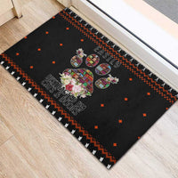 Cat And Books Christmas Rubber Doormat Xmas Holiday Patterns - Wonder Print Shop