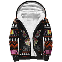 Cat And Books Christmas Sherpa Hoodie Xmas Holiday Patterns - Wonder Print Shop