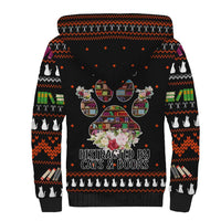 Cat And Books Christmas Sherpa Hoodie Xmas Holiday Patterns - Wonder Print Shop