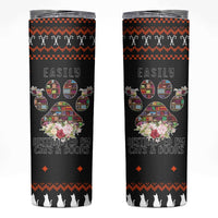 Cat And Books Christmas Skinny Tumbler Xmas Holiday Patterns - Wonder Print Shop