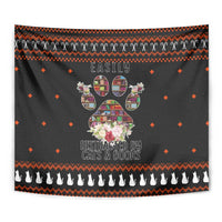 Cat And Books Christmas Tapestry Xmas Holiday Patterns - Wonder Print Shop