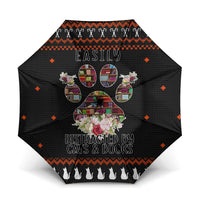Cat And Books Christmas Umbrella Xmas Holiday Patterns - Wonder Print Shop