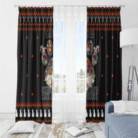 Cat And Books Christmas Window Curtain Xmas Holiday Patterns - Wonder Print Shop