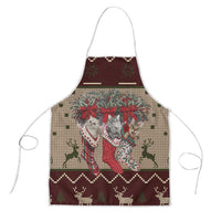 Cat And Sock Christmas Apron Xmas Holiday Patterns - Wonder Print Shop