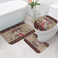 Cat And Sock Christmas Bathroom Set Xmas Holiday Patterns - Wonder Print Shop