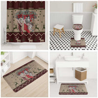 Cat And Sock Christmas Bathroom Set Xmas Holiday Patterns - Wonder Print Shop