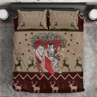 Cat And Sock Christmas Bedding Set Xmas Holiday Patterns - Wonder Print Shop
