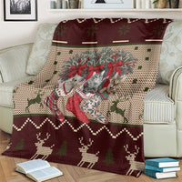 Cat And Sock Christmas Blanket Xmas Holiday Patterns - Wonder Print Shop