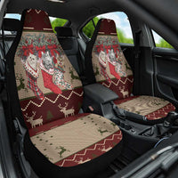 Cat And Sock Christmas Car Seat Cover Xmas Holiday Patterns - Wonder Print Shop