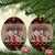 Cat And Sock Christmas Ceramic Ornament Xmas Holiday Patterns - Wonder Print Shop