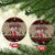 Cat And Sock Christmas Ceramic Ornament Xmas Holiday Patterns - Wonder Print Shop