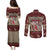 Cat And Sock Christmas Couples Matching Puletasi and Long Sleeve Button Shirt Xmas Holiday Patterns - Wonder Print Shop