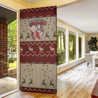 Cat And Sock Christmas Door Cover Xmas Holiday Patterns - Wonder Print Shop