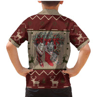 Cat And Sock Christmas Family Matching Mermaid Dress and Hawaiian Shirt Xmas Holiday Patterns - Wonder Print Shop