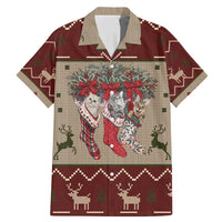 Cat And Sock Christmas Family Matching Mermaid Dress and Hawaiian Shirt Xmas Holiday Patterns - Wonder Print Shop