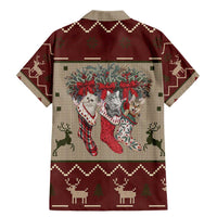 Cat And Sock Christmas Family Matching Mermaid Dress and Hawaiian Shirt Xmas Holiday Patterns - Wonder Print Shop