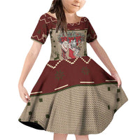 Cat And Sock Christmas Family Matching Off Shoulder Short Dress and Hawaiian Shirt Xmas Holiday Patterns - Wonder Print Shop
