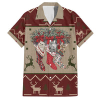 Cat And Sock Christmas Family Matching Short Sleeve Bodycon Dress and Hawaiian Shirt Xmas Holiday Patterns - Wonder Print Shop