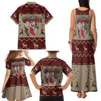 Cat And Sock Christmas Family Matching Tank Maxi Dress and Hawaiian Shirt Xmas Holiday Patterns - Wonder Print Shop