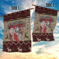 Cat And Sock Christmas Garden Flag Xmas Holiday Patterns - Wonder Print Shop