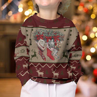 Cat And Sock Christmas Kid Ugly Christmas Sweater Xmas Holiday Patterns - Wonder Print Shop