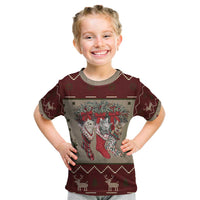 Cat And Sock Christmas Kid T Shirt Xmas Holiday Patterns - Wonder Print Shop
