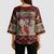 Cat And Sock Christmas Kimono Sleeve Blouse Xmas Holiday Patterns - Wonder Print Shop