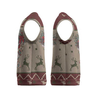 Cat And Sock Christmas Knitted V-Neck Vest Xmas Holiday Patterns - Wonder Print Shop