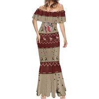 Cat And Sock Christmas Mermaid Dress Xmas Holiday Patterns - Wonder Print Shop